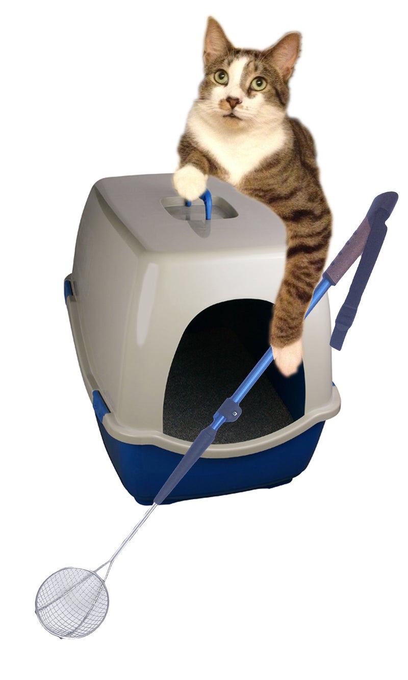 Sand Dipper - Mid Size Adjustable - Extra Long Handle Back Saver Hygienic Cat Litter Scoop - Image 4